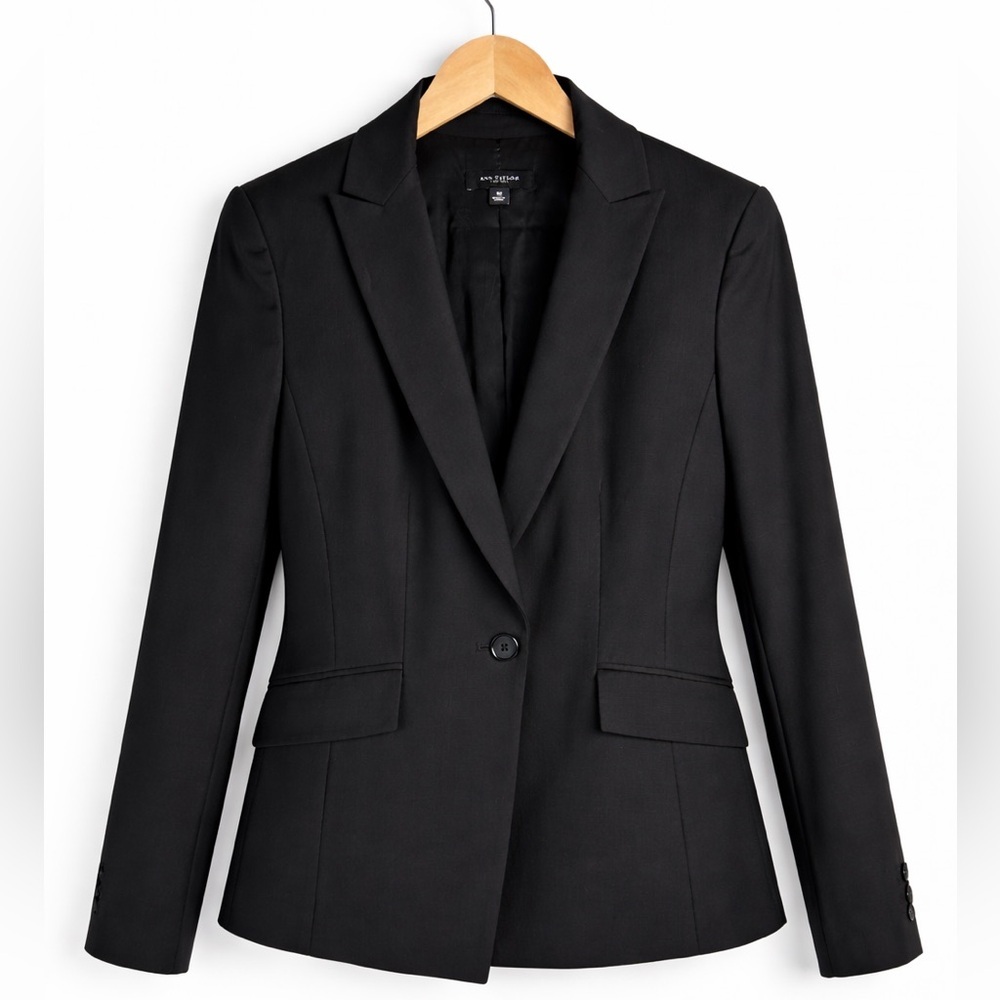 Ann Taylor Classic Black Blazer Single button - Size 10